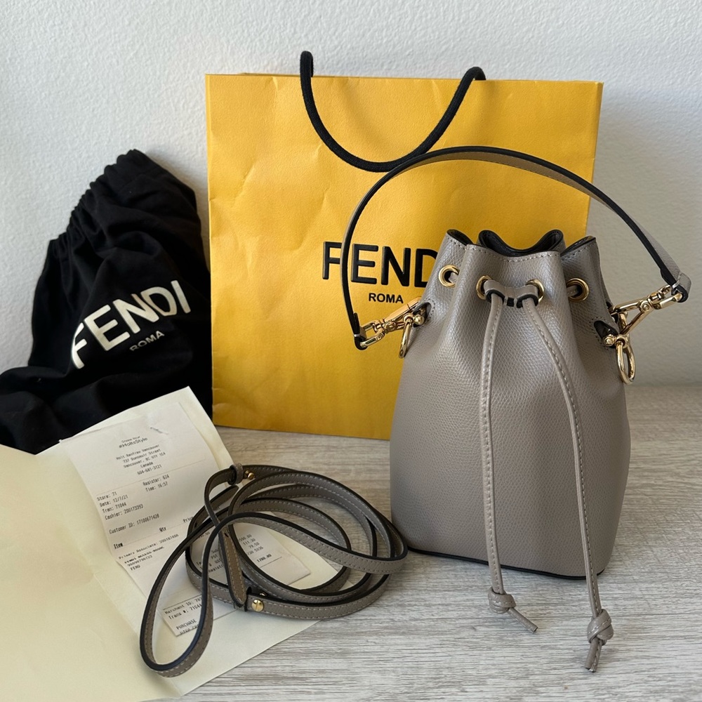 Fendi Mon Tresor Beige leather mini-bag
